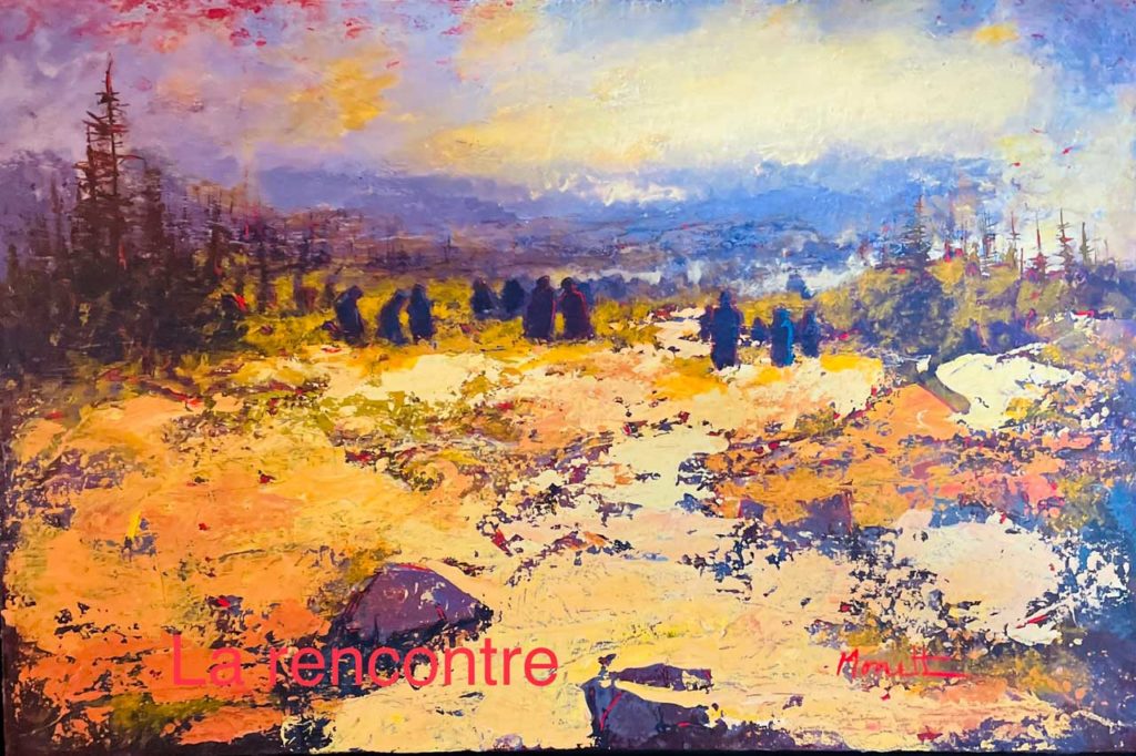 Michel Monett peintre-La rencontre